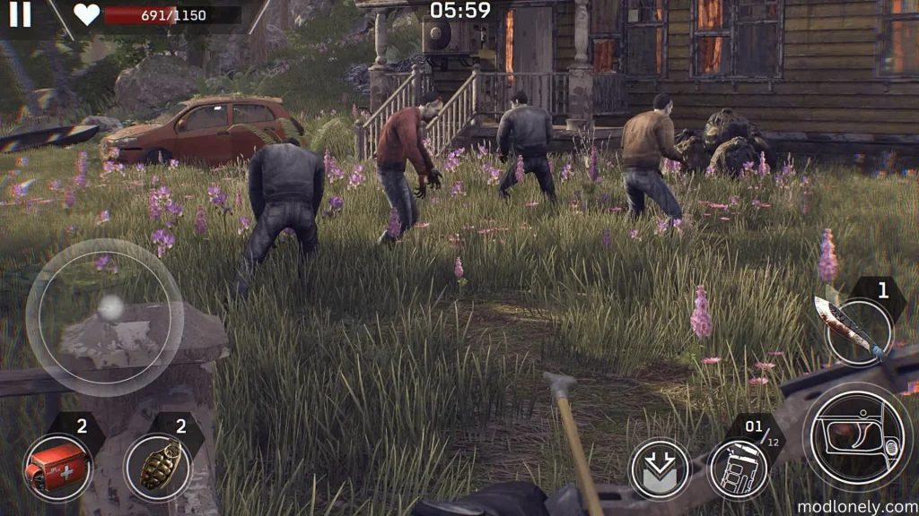Deadly fight with zombies